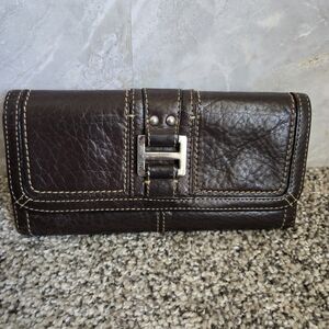 Vintage Fossil Dark Brown Leather Wallet